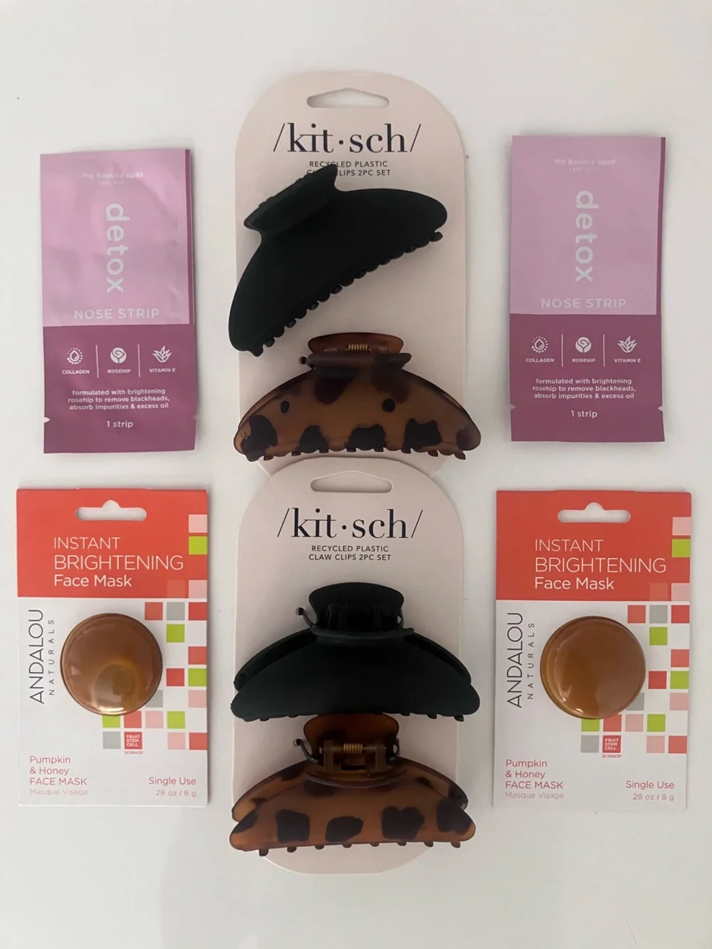 Bestie Selfcare Kit - face mask, nose strip and claw clips